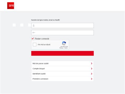 Bienvenue Au Espace Client Sfr Fr Page Espace Client SFR Gestion De