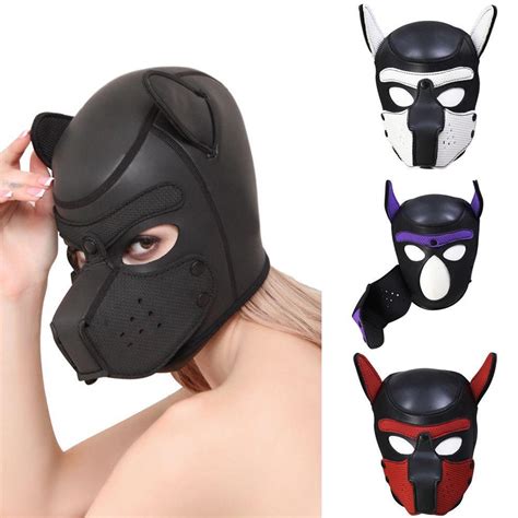 2021 Cosplay Role Play Dog Mask Skullies Beanies Padded Latex Rubber