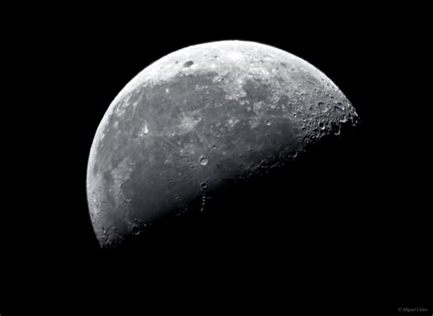 Last Quarter Moon Astrophotography By Miguel Claro