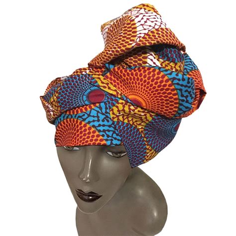 Authentic African Wax Print Fabric Head Wrap By Boutique Africa The Black Art Depot