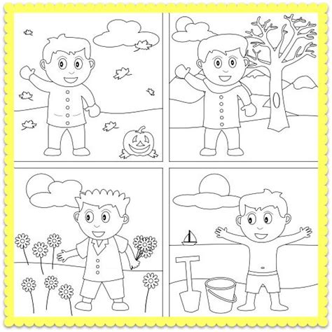 All rights belong to their respective owners. A Four Seasons Coloring Worksheet and Seasons Song for ...