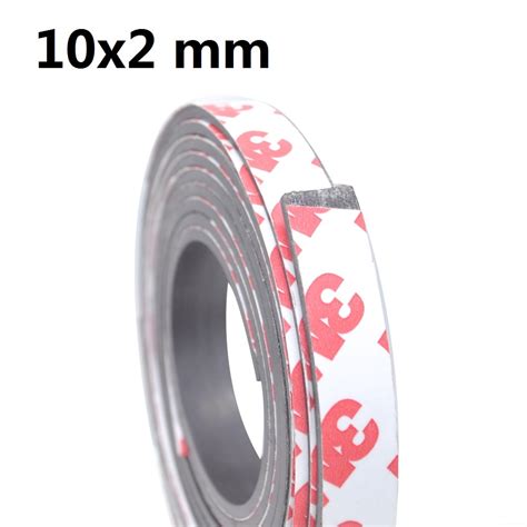 Meter Lot Rubber Magnet Mm Self Adhesive Flexible Magnetic Strip