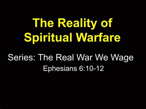 The Reality Of Spiritual Warfare Logos Sermons