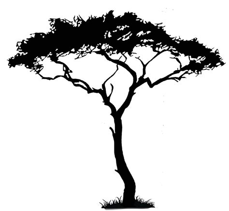 Acacia Tree Silhouette Clipart Clipart Best