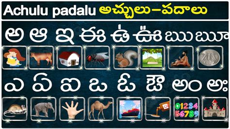 Achulu Padalu In Telugu Learn Telugu Padalu Learn Telugu Varnamala