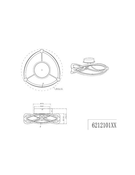 Plafonnier Led intégrée luminosité variable laiton mat Trio Charivari