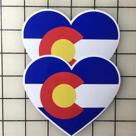 Colorado Flag Heart 4 Wide Multi Color Vinyl Decal Sticker Bogo Ebay