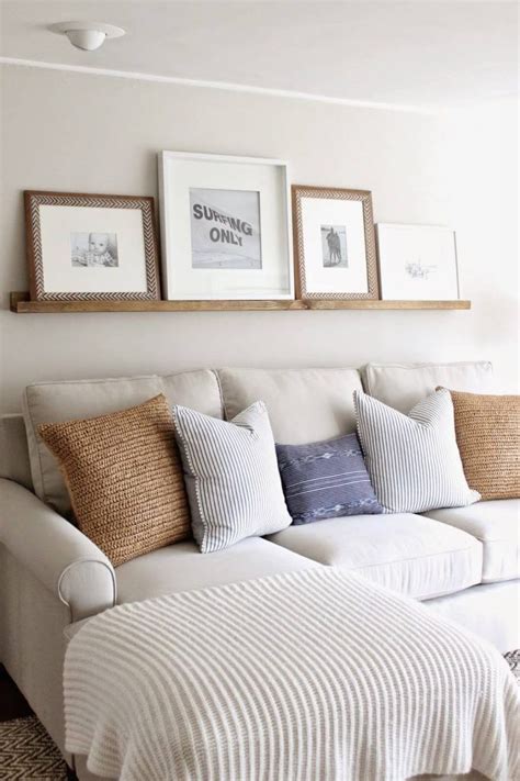 30 Creative Ideas To Decorate Above The Sofa Neutral Living Room