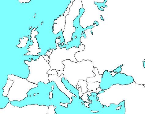Free Printable World War 1 Map Of Europe Blank World War 1 Map Of