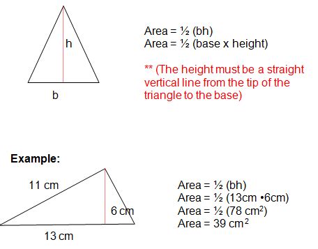 We may use any of the above formulas depending on which two sides and angle are given. Area Formula - Your Reference Guide for Algebra Formulas