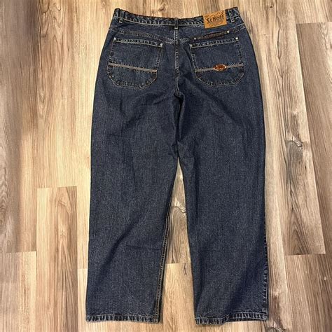 Vintage Mens Schott Nyc Denim Jeans Baggy Fit Depop