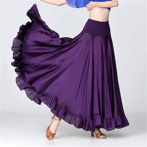 Women Modern Dance Skirt For Women National Standard Dance Skirt Ballroom Dance Costumes Large