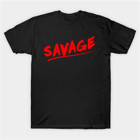 Red Logo Savage Savage T Shirt Teepublic