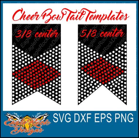 Cheer Bow Tails Svg Dxf Eps Cut File Rhinestone Cameo
