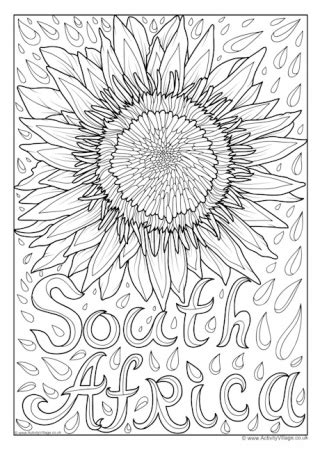 Enter now and choose from the following categories South Africa Colouring Pages for Kids