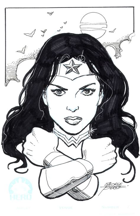 Wonder Woman New 52 Version Hero Initiative Sketch By George Perez