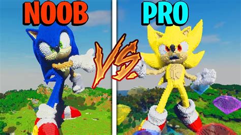 Minecraft Noob Vs Pro Sonic The Hedgehog In Minecraft Youtube