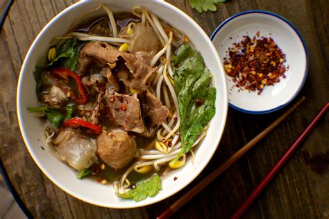 Also a wonderful recipe if you have any left over sunday roast beef! Thai Boat Noodle Soup Recipe - ThinkEatDrink