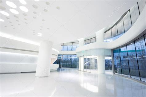 Futuristic Modern Office Building Interior — Stock Photo