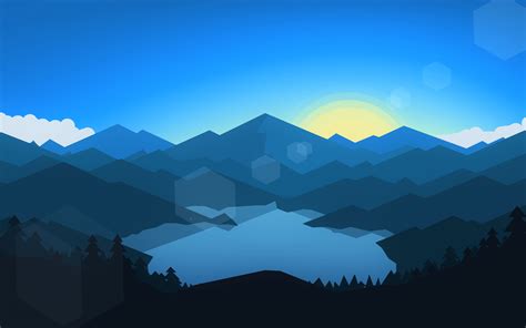 3840x2400 Resolution Forest Mountains Sunset Cool Weather Minimalism