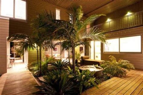 Indoor Asian Water Gardens Tropical Interior Design