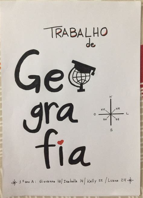 Capas De Trabalho De Geografia Ensino