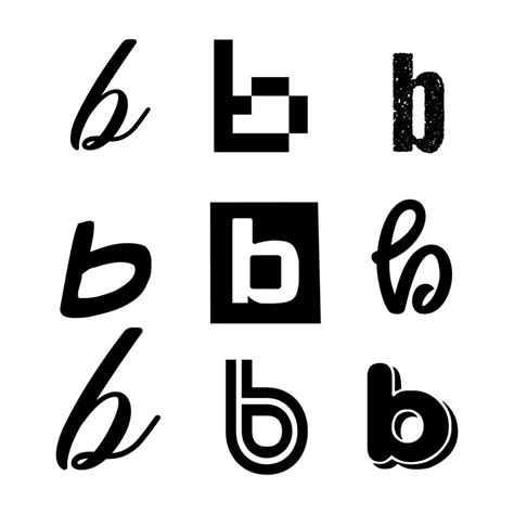 Diseño De Alfabeto Letra Pequeña B 3218494 Vector En Vecteezy