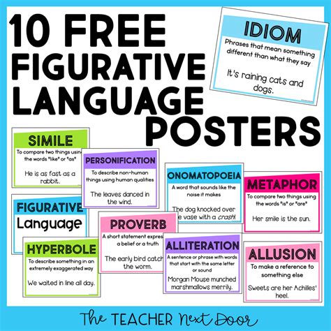 Free Figurative Language Posters The Teacher Next Door