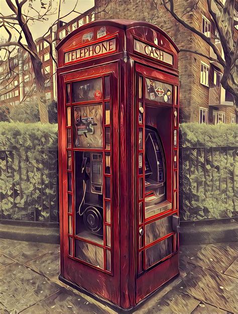 London England ~ Telephone Booth And Atm ~ Architecture A Photo On