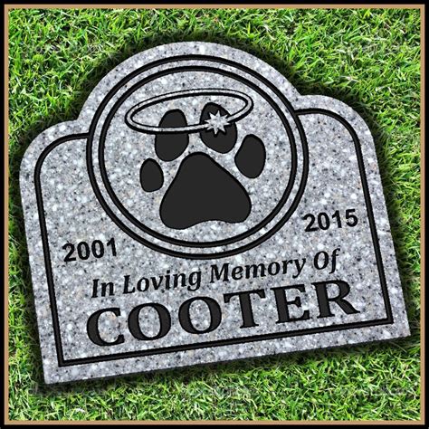 Pet Memorial Grave Marker Headstone Dog Cat Horse Gravestone