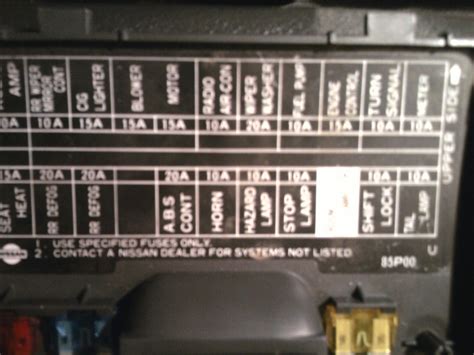 93 Nissan Truck Fuse Box Diagram