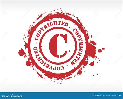 Copyright Law Rubber Stamp Vector Illustration