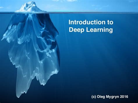 Introduction To Deep Learning