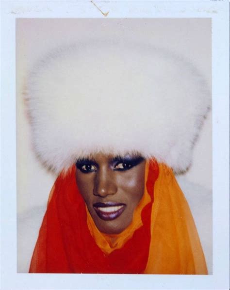 Polaroid Snaps Of Grace Jones In Furs Taken By Andy Warhol 1984