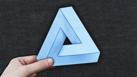 How To Make A 3d Impossible Triangle Out Of Paper Youtube