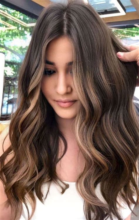 22 best and hot hair color trends 2020 wavy dark chocolate brunette balayage hair brown