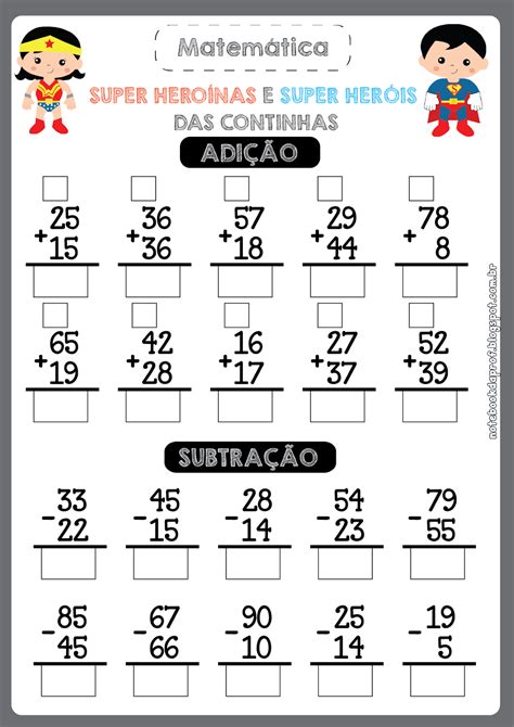 Atividades De Adi O E Subtra O Learnbrazil