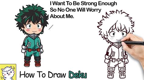 How To Draw Deku Izuku Midoriya My Hero Academia Kawaii Art Style