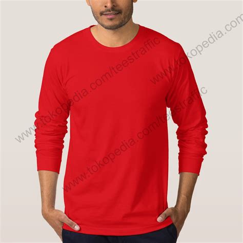 Gambar Kaos Polos Lengan Panjang Warna Merah Ide Perpaduan Warna