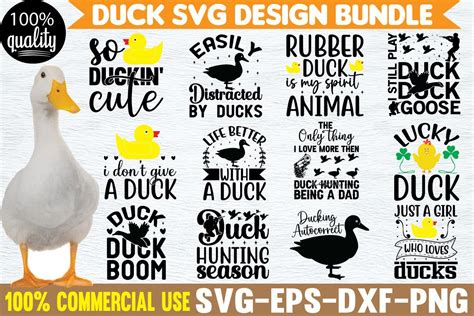 14 Duck Svg Design Bundle Funny Duck Gráfico Por Digital Design Shop Bd