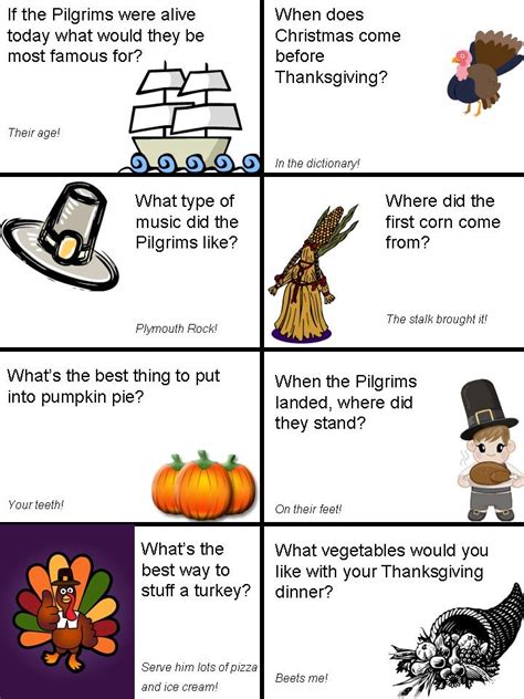 Printable Thanksgiving Jokes And Riddles Cartaalosnodocentes