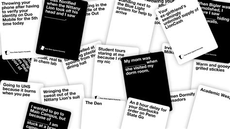 Os Creates Penn State Cards Against Humanity Onward State