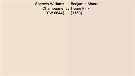 Sherwin Williams Champagne Sw 6644 Vs Benjamin Moore Tissue Pink