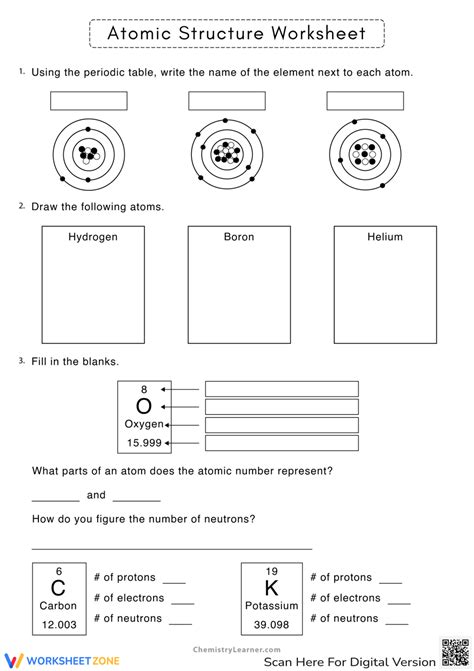 Free Protons Neutrons And Electrons Practice Worksheets Worksheets