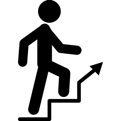 Free Icon Man Climbing Stairs