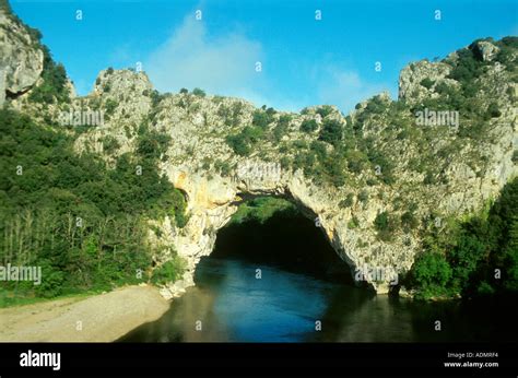 Pont Darc Natural Bridge Across The Ardeche France Stock Photo Alamy