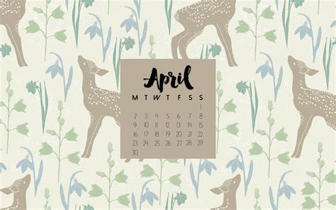 Download April Desktop 2018 Calendar Wallpaper