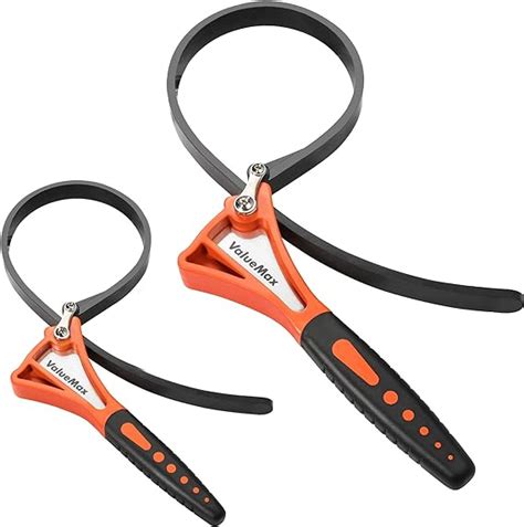 Valuemax 2 Piece Rubber Strap Wrench Set Adjustable Wrench With Max
