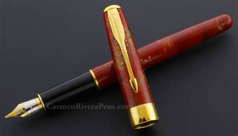 Parker Sonnet Premier Red Chinese Lacquer Fountain Pen Carmen Rivera Pens
