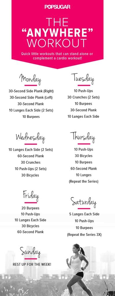 Workout Poster For The Week Popsugar Fitness